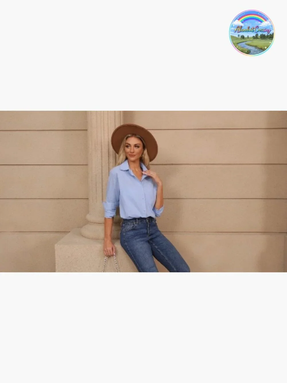 Womens Button Down Shirt Long Sleeve Cotton Gauze Tops Loose Fit Blouse with - Picture 7 of 7